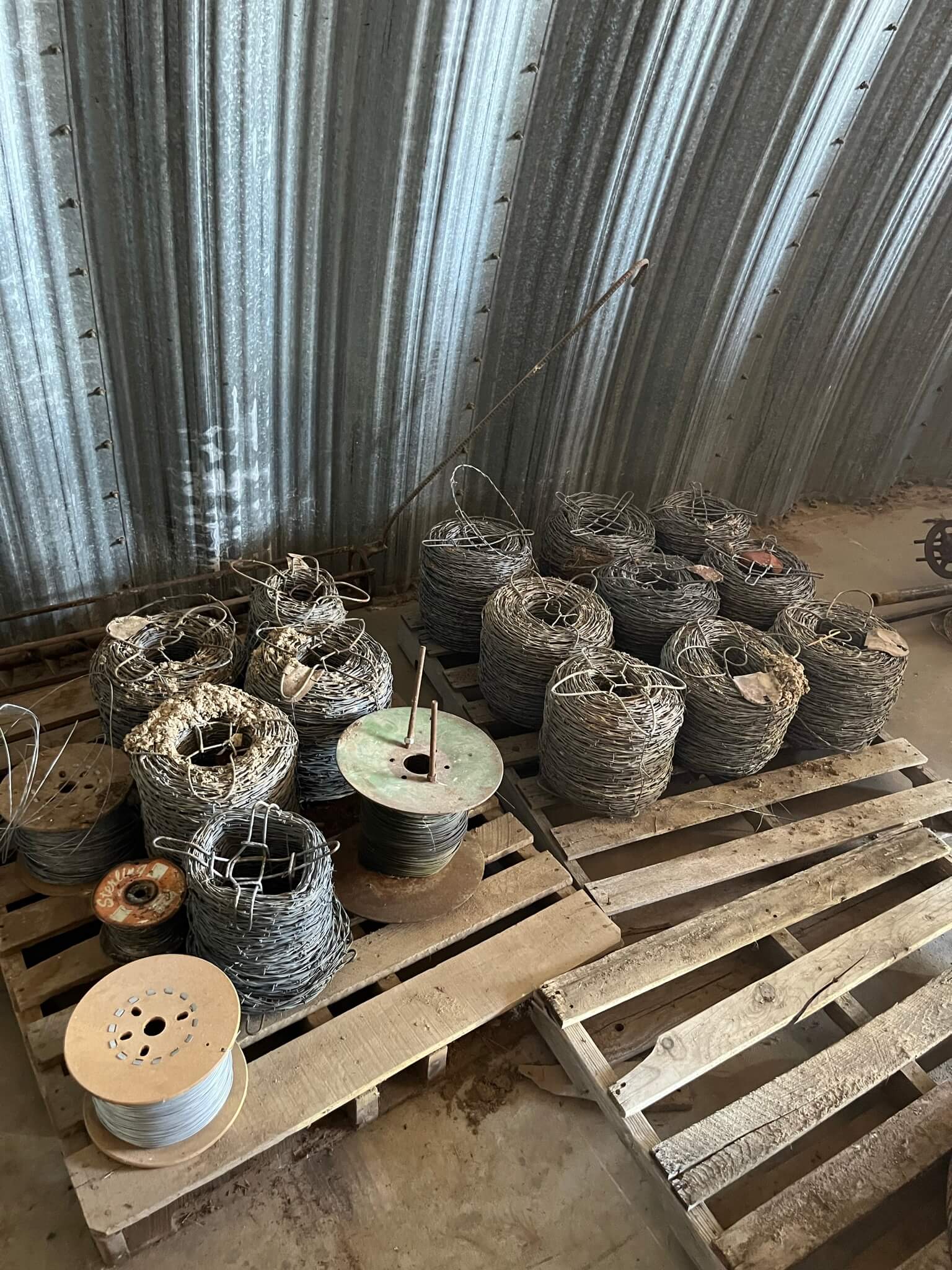 12 rolls of new barbed wire-image
