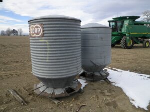 two round hog feeders-image
