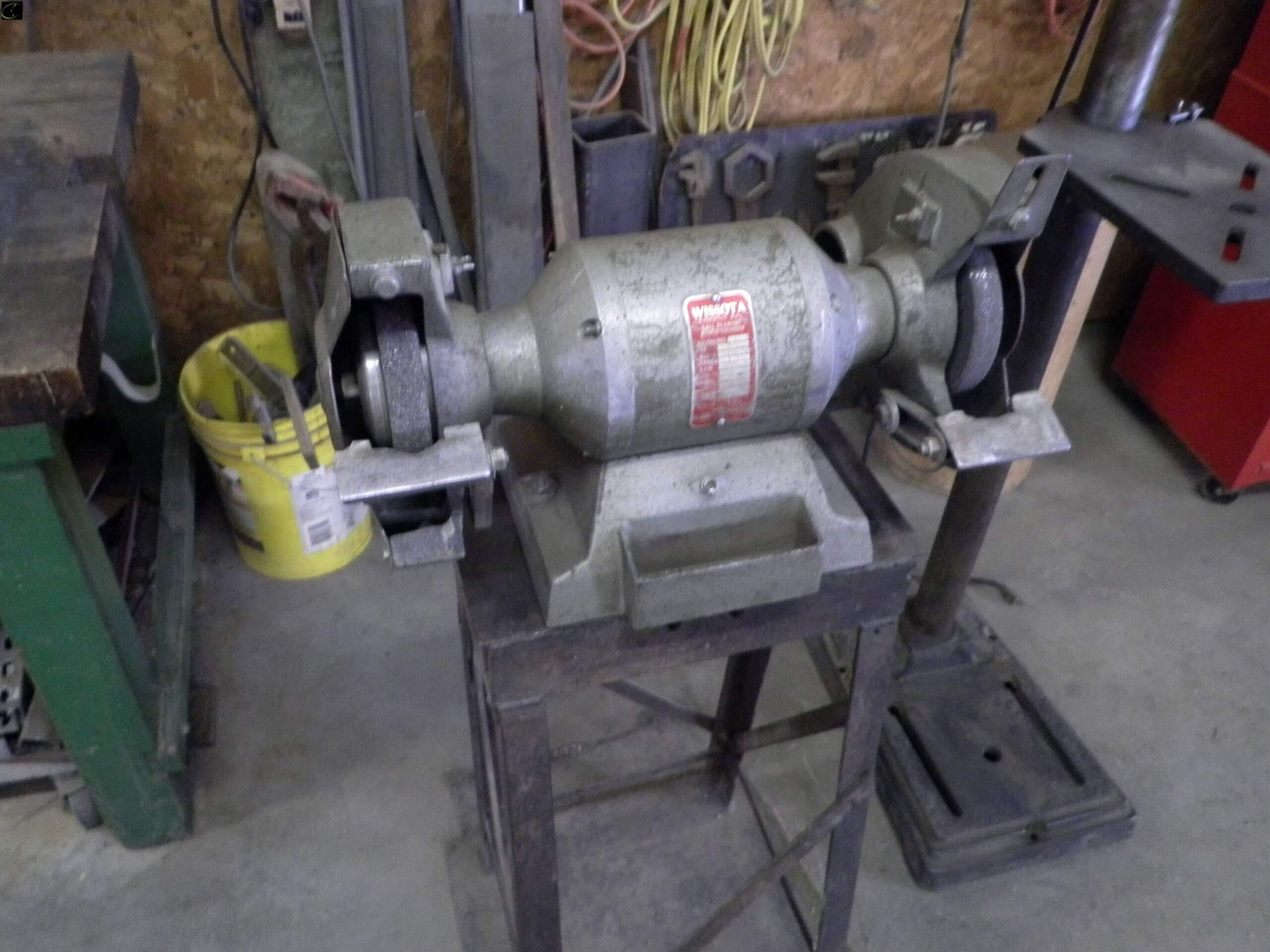Wissota double wheel grinder on stand-image