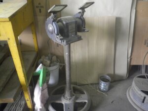 double wheel grinders on stands-image
