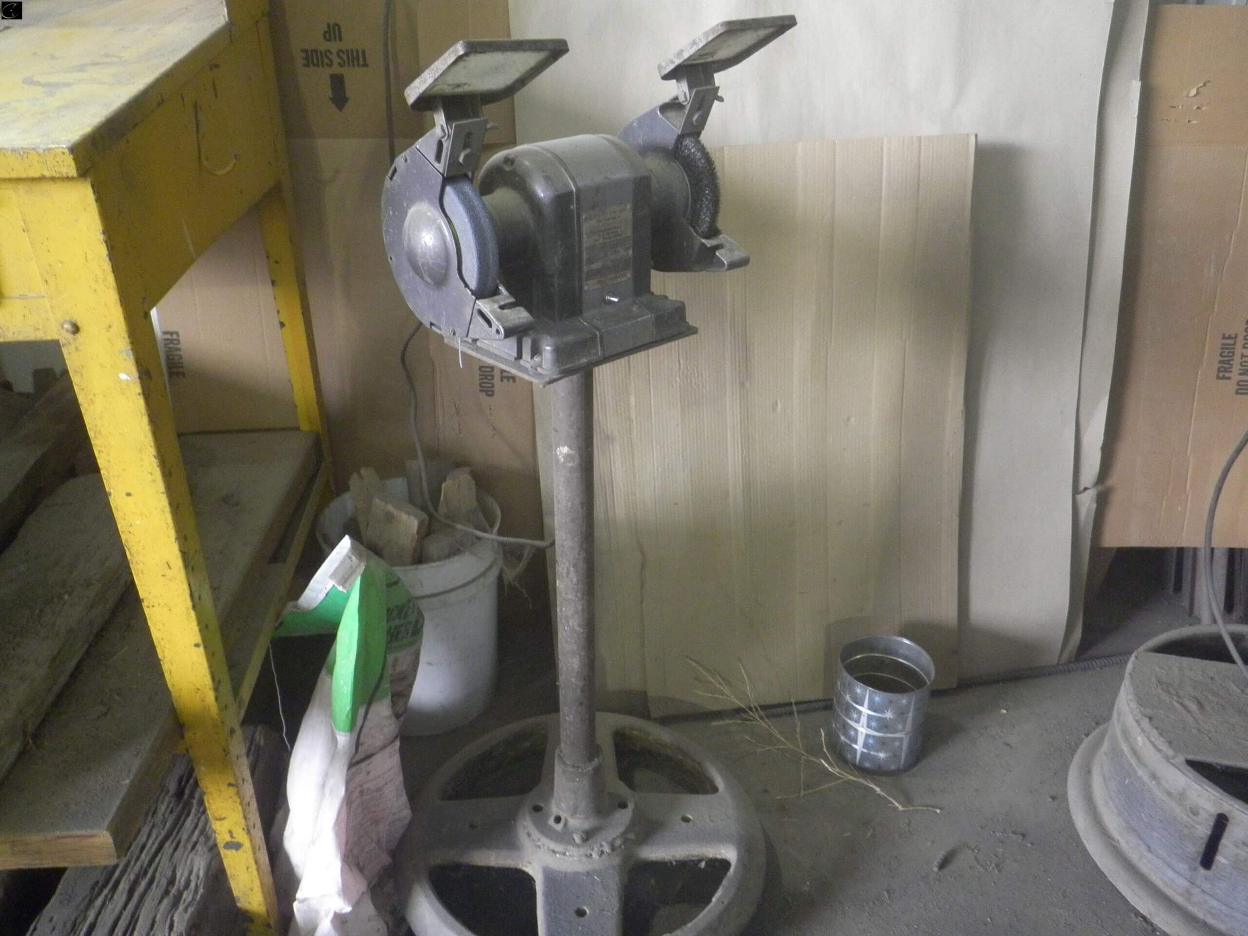 double wheel grinders on stands-image
