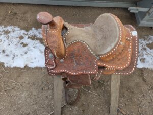 two western saddles-image