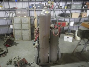 oxygen acetylene torch set on cart-image