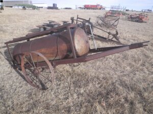 water tank on steel running gear-image