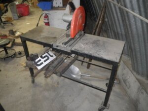 metal rolling chop saw bench-image