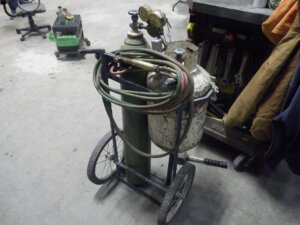 acetylene-propane torch set on cart-image